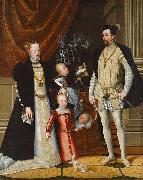 Giuseppe Arcimboldo, Holy Roman Emperor Maximilian II. of Austria and his wife Infanta Maria of Spain with their children